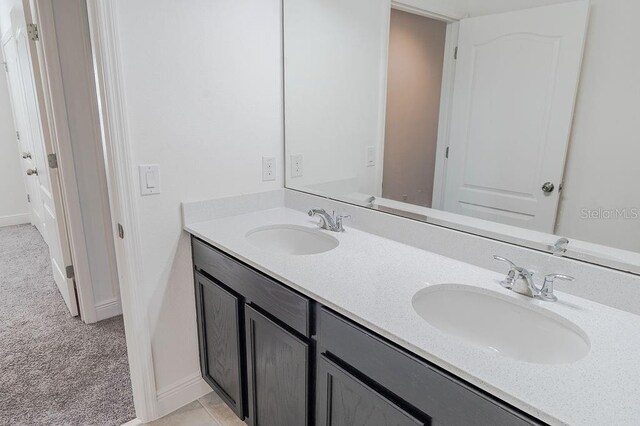 bathroom featuring double sink vanity