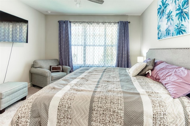 view of carpeted bedroom