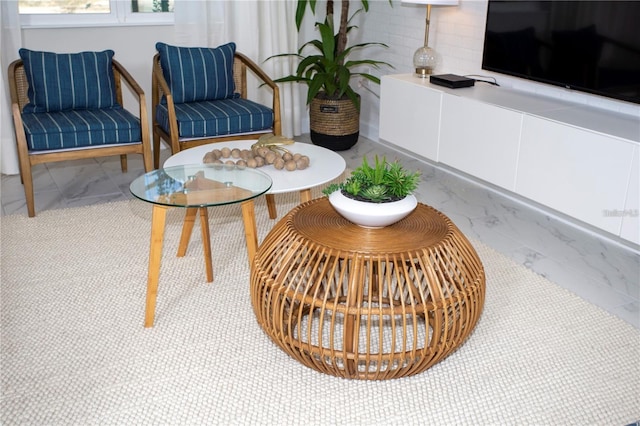 interior space featuring tile floors