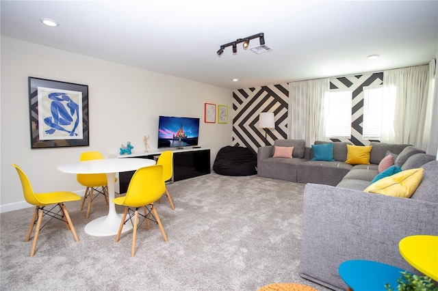 view of carpeted living room