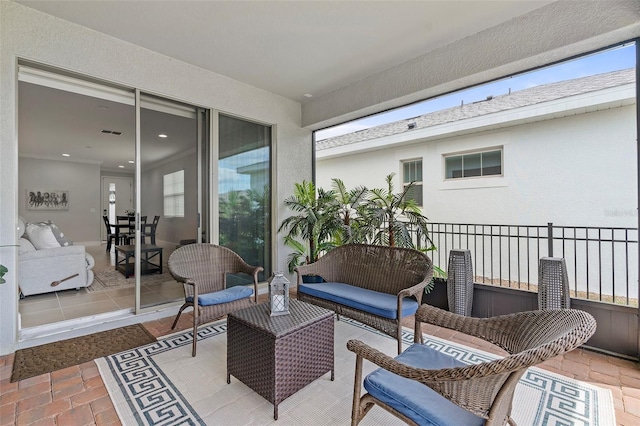 view of sunroom