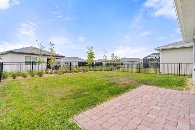 view of yard with a patio area