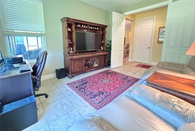 interior space featuring tile floors