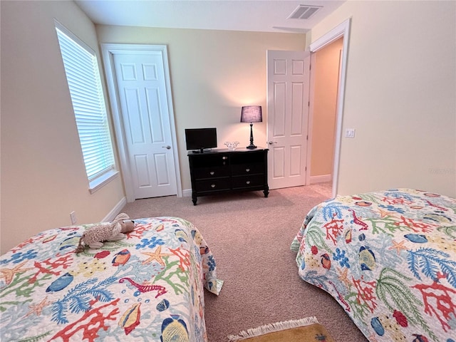 view of carpeted bedroom