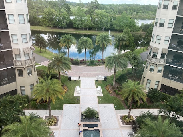 view of property view of water