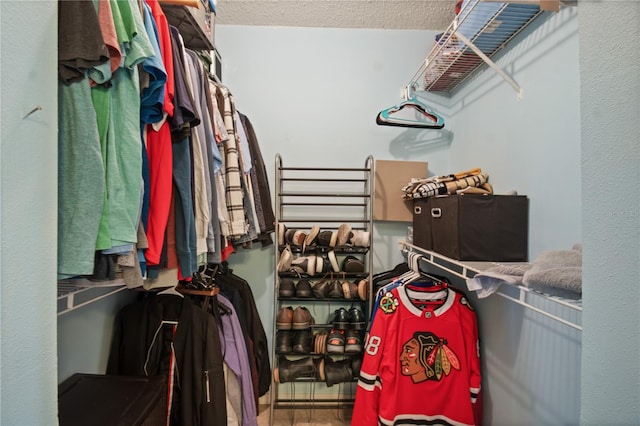 view of walk in closet