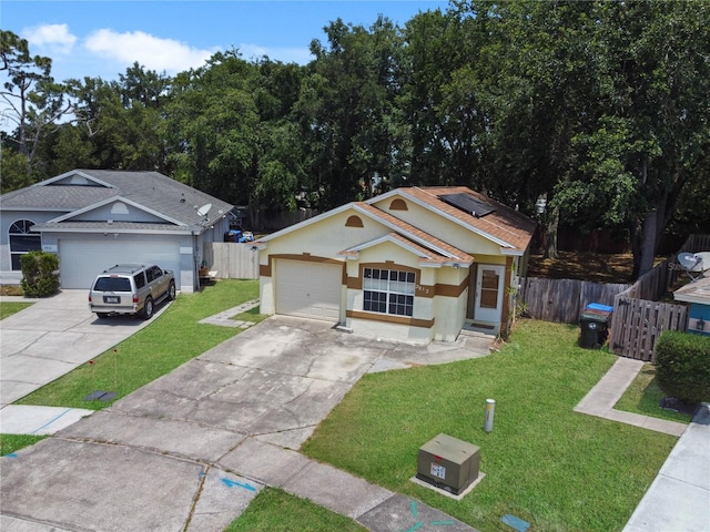 view of front of home with a front yard