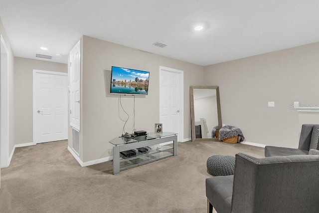 view of carpeted living room