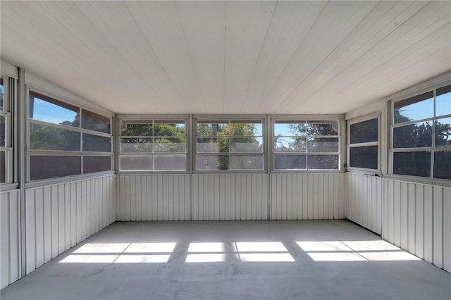 unfurnished sunroom with a wealth of natural light