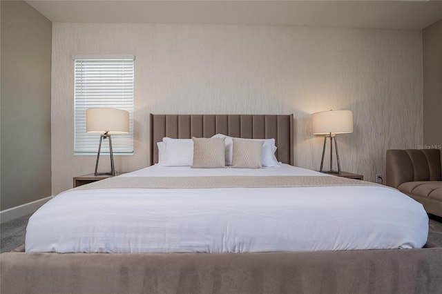 view of carpeted bedroom