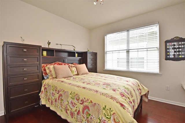 bedroom featuring dark wood-type flooring