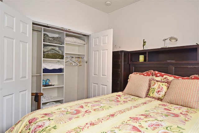 bedroom with a closet