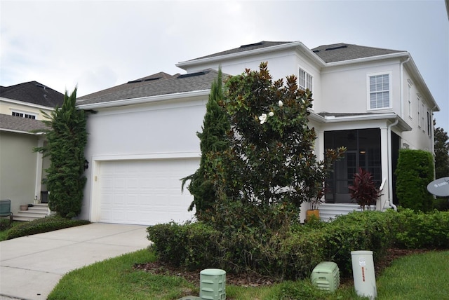 view of front of house featuring a garage