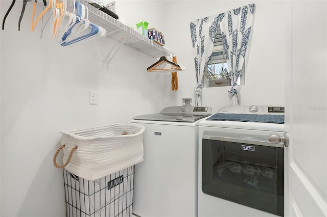 washroom featuring independent washer and dryer and washer hookup