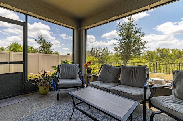 sunroom / solarium with plenty of natural light