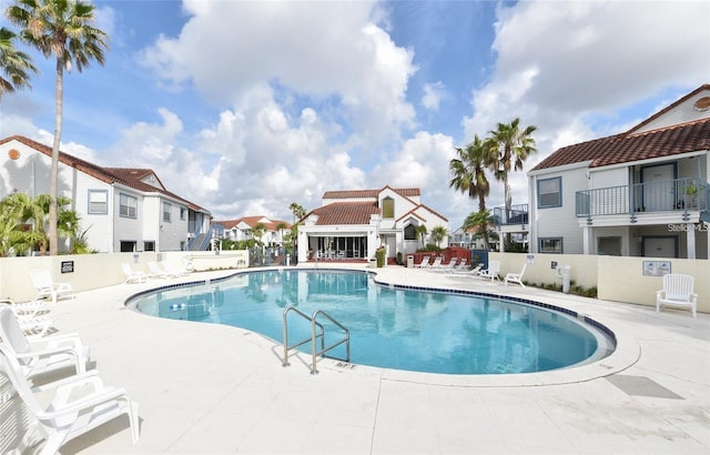 view of pool with a patio