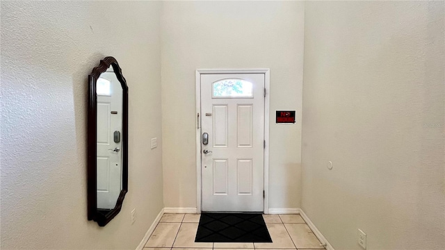 view of tiled foyer entrance