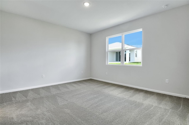 view of carpeted spare room