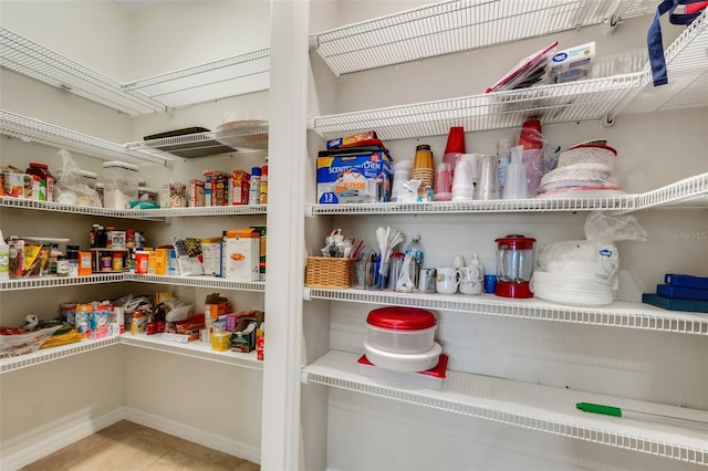 view of pantry