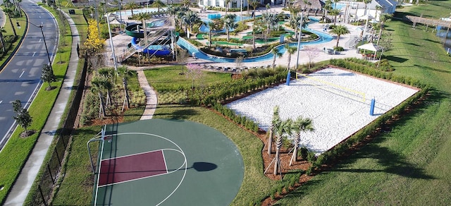 view of sport court with volleyball court