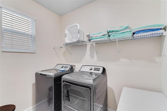 laundry area with washer and dryer