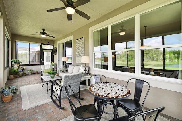 view of sunroom / solarium