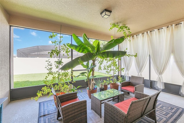 view of sunroom