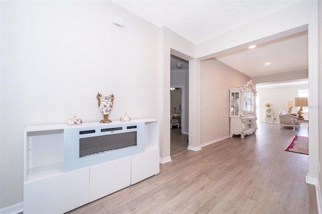 interior space with light wood-type flooring