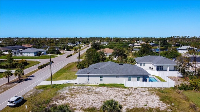 bird's eye view with a residential view