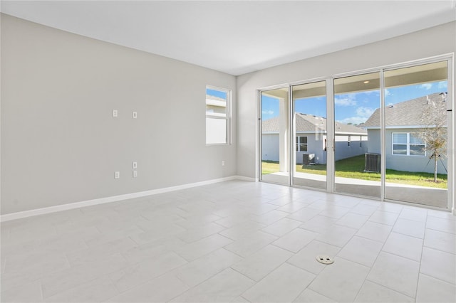 view of tiled spare room