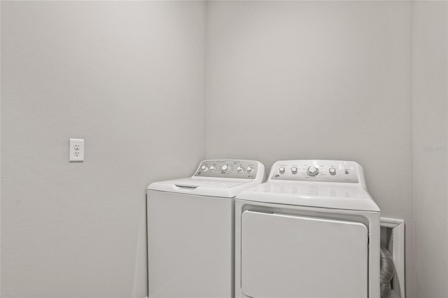 laundry area featuring separate washer and dryer