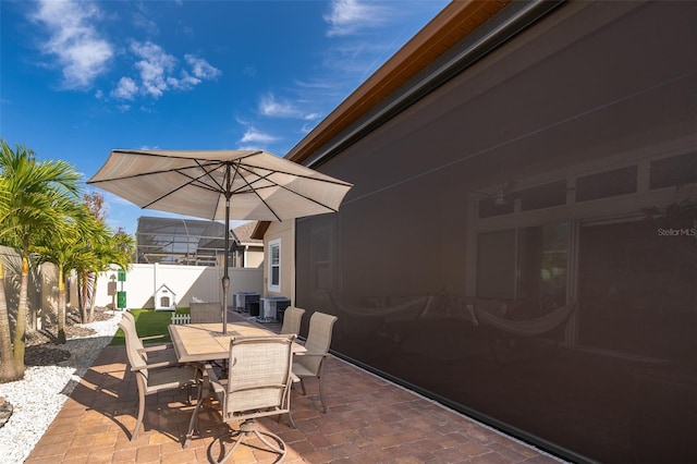 view of patio with cooling unit