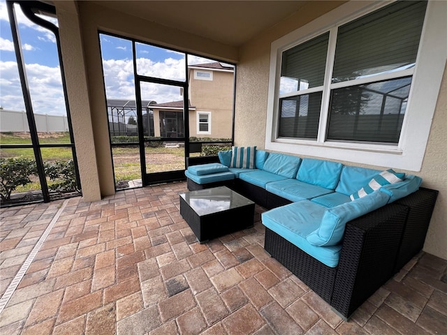 view of sunroom