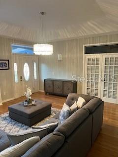 living room featuring wood-type flooring