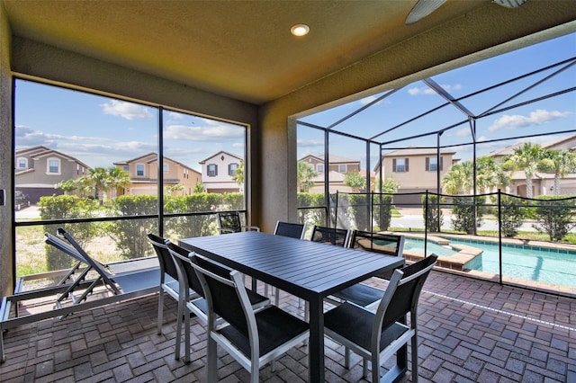 view of sunroom / solarium