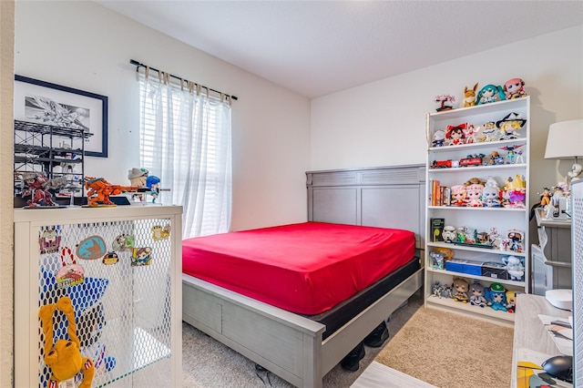 bedroom with carpet