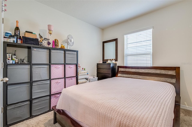 view of carpeted bedroom