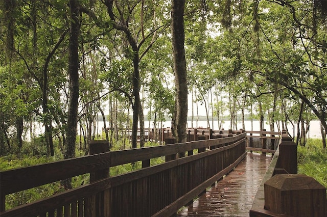 view of home's community featuring a water view