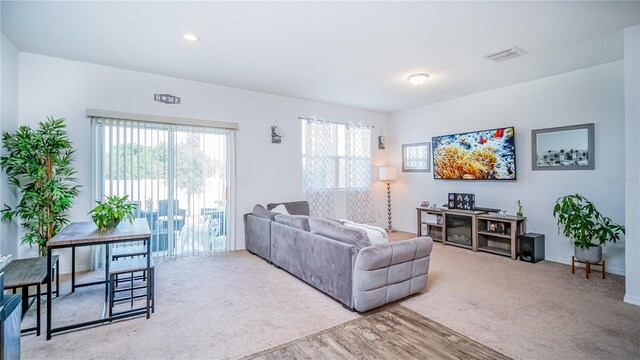 view of carpeted living room