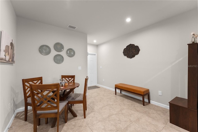 view of dining area