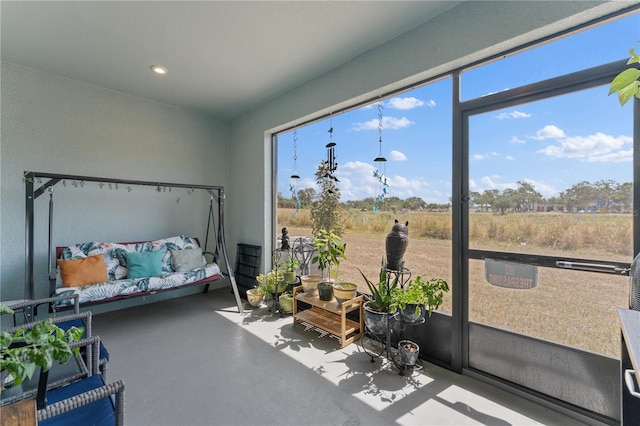 sunroom with plenty of natural light