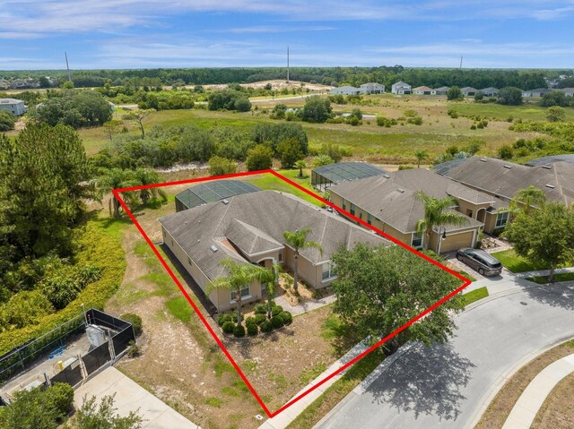 bird's eye view with a residential view