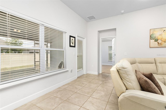 view of tiled living room