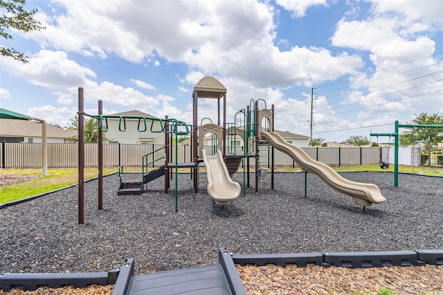 view of jungle gym