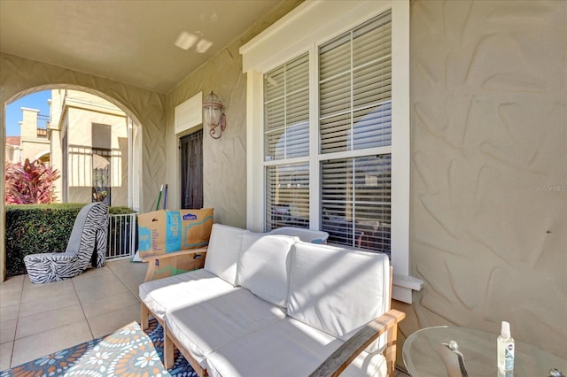 view of patio / terrace with an outdoor living space