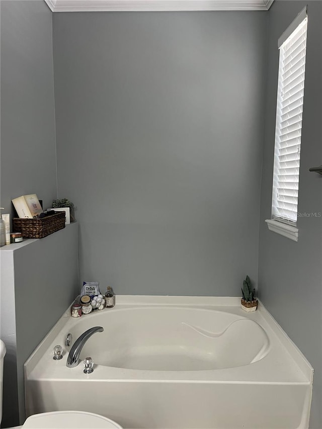 bathroom featuring a tub