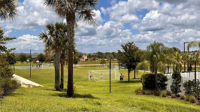 view of home's community featuring a water view