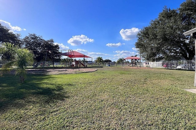 view of yard featuring a playground