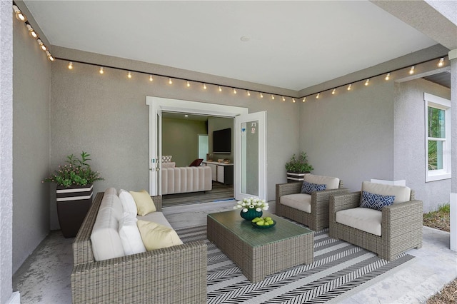 view of patio / terrace featuring an outdoor hangout area