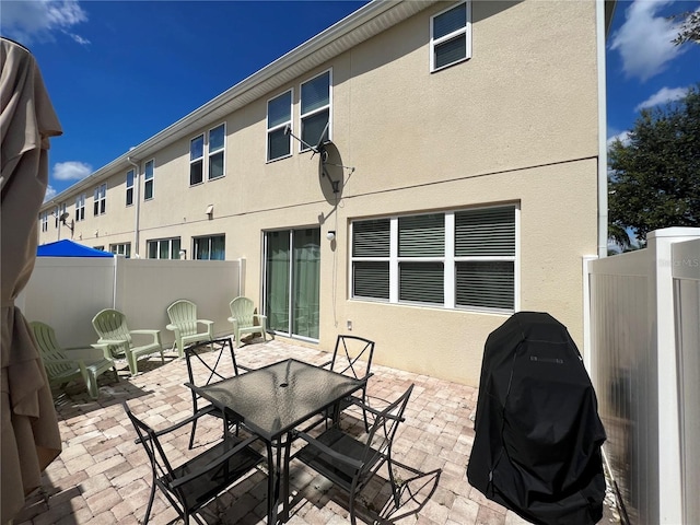 view of patio featuring area for grilling